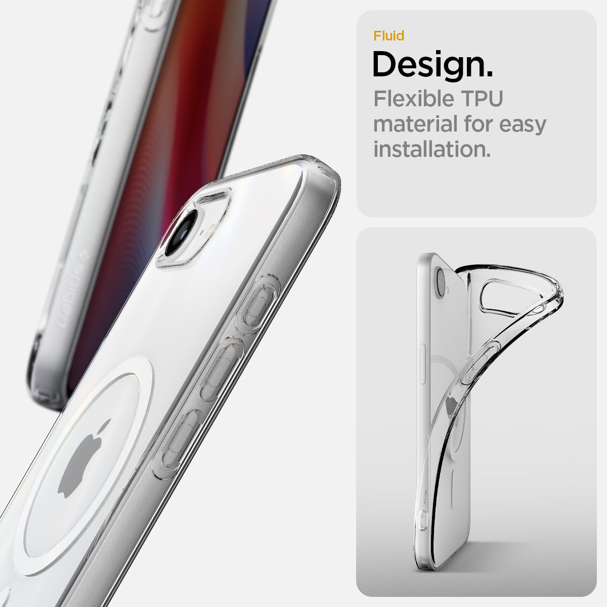 Husa Spigen Liquid Crystal cu MagSafe compatibila cu iPhone 18 Pro / 17 Pro, Clear / White 1 Lerato.ro