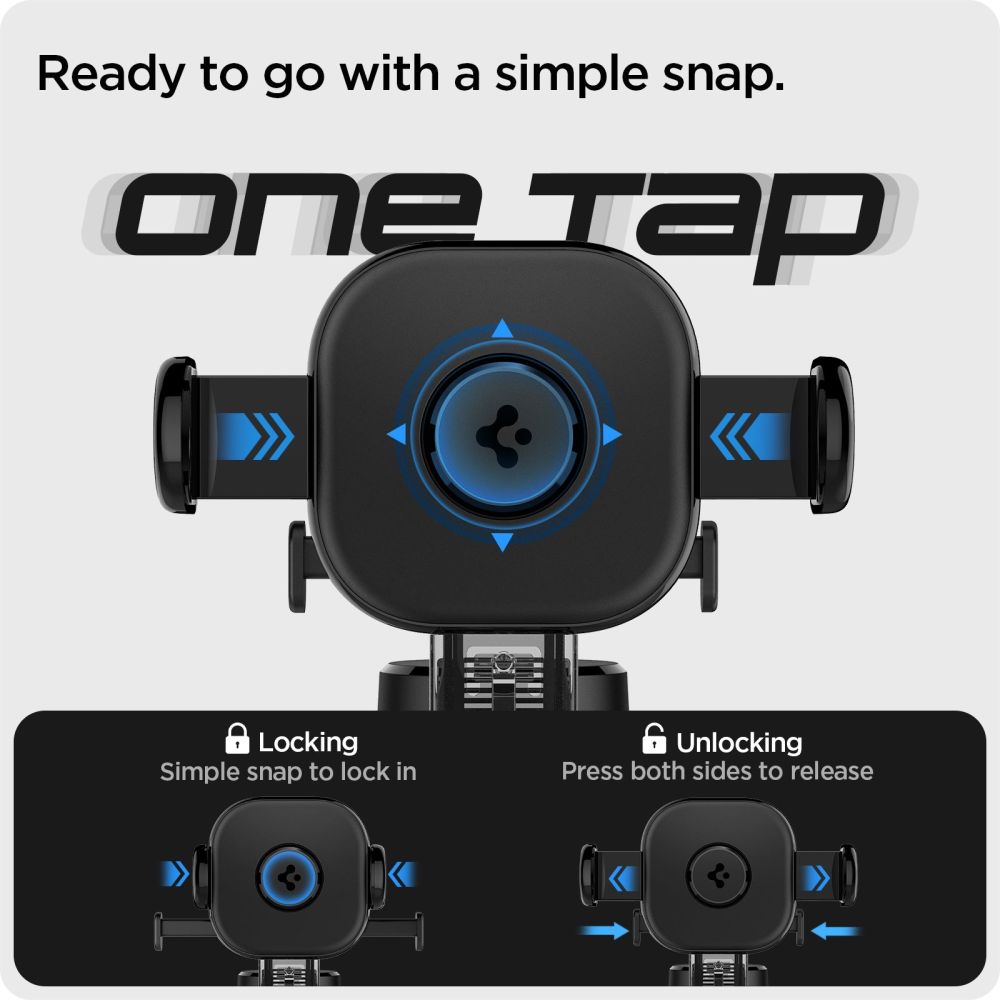 Suport auto universal Spigen OneTap UTS35, Dashboard Mount, Rotire 360 grade, Negru 1 Lerato.ro
