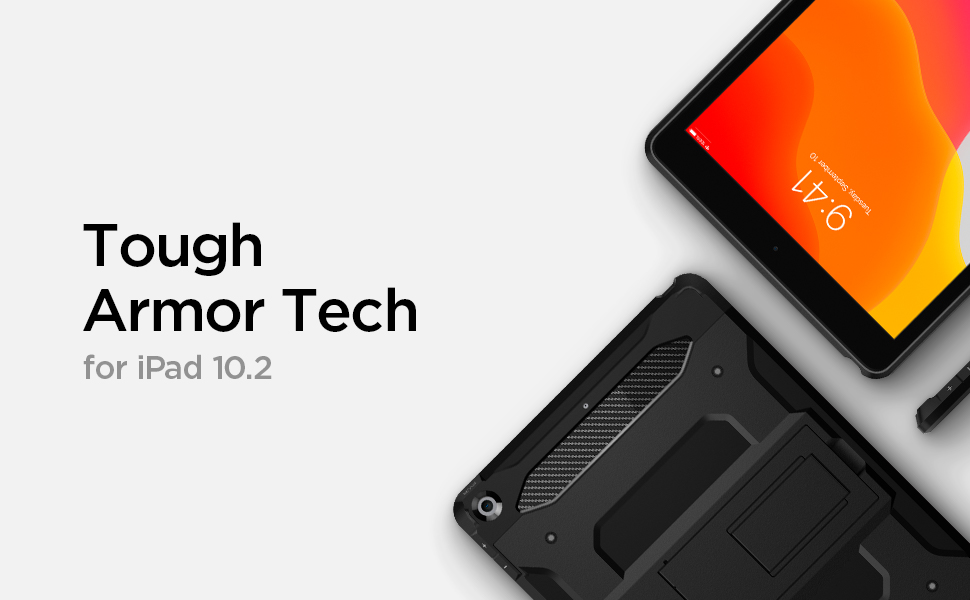 Carcasa Spigen Tough Armor Tech iPad 10.2 inch (2019/2020/2021) Black 1 Lerato.ro