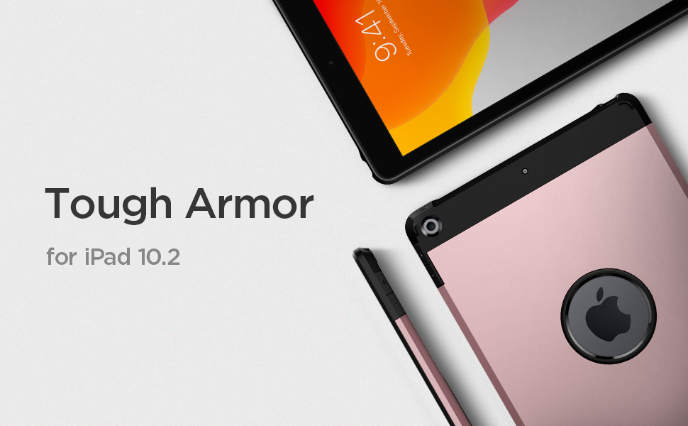 Carcasa Spigen Tough Armor iPad 10.2 inch (2019/2020/2021) Rose Gold 1 Lerato.ro