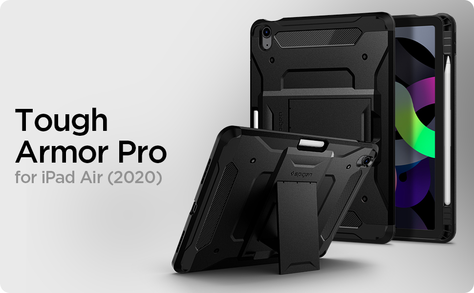 Carcasa Spigen Tough Armor Pro compatibila cu iPad Air 4 2020 / 5 2022 Black 1 Lerato.ro
