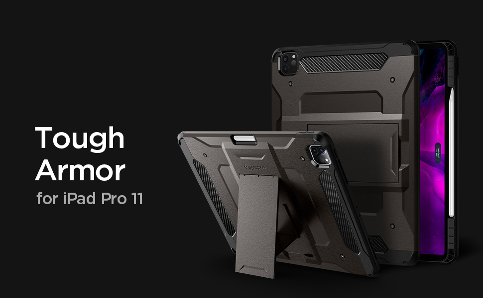 Carcasa Spigen Tough Armor Pro iPad Pro 11 inch (2018/2020) Gunmetal 1 Lerato.ro