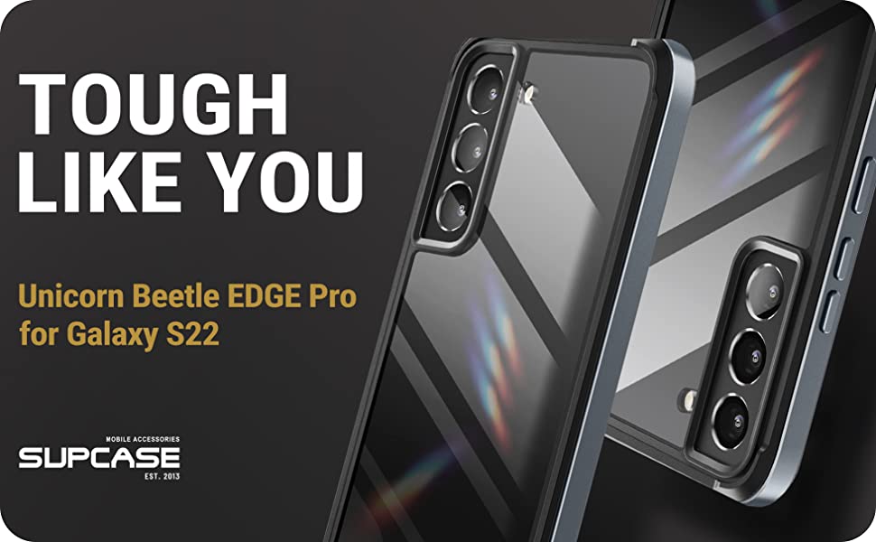Carcasa Supcase Unicorn Beetle Edge Pro compatibila cu Samsung Galaxy S22, Protectie display, Negru 1 Lerato.ro