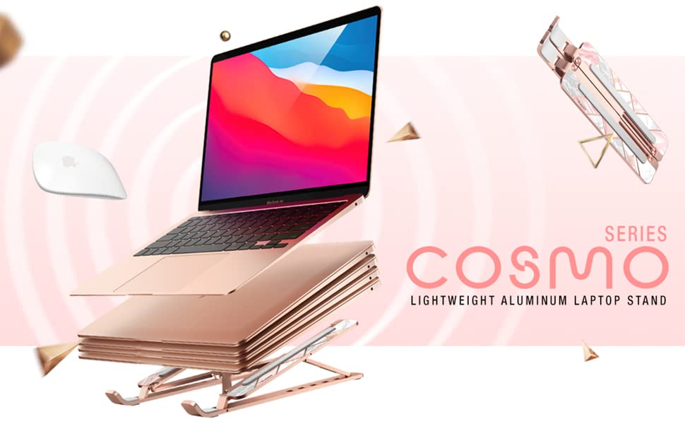 Stand universal laptop Supcase i-Blason Cosmo, aluminiu, pliabil si reglabil, Black 1 Lerato.ro