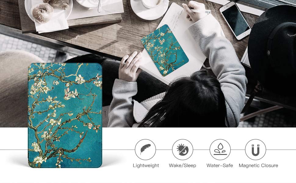 Husa Tech-Protect Smartcase compatibila cu Amazon Kindle Paperwhite IV/4 (2018/2019/2020) Sakura 1 Lerato.ro