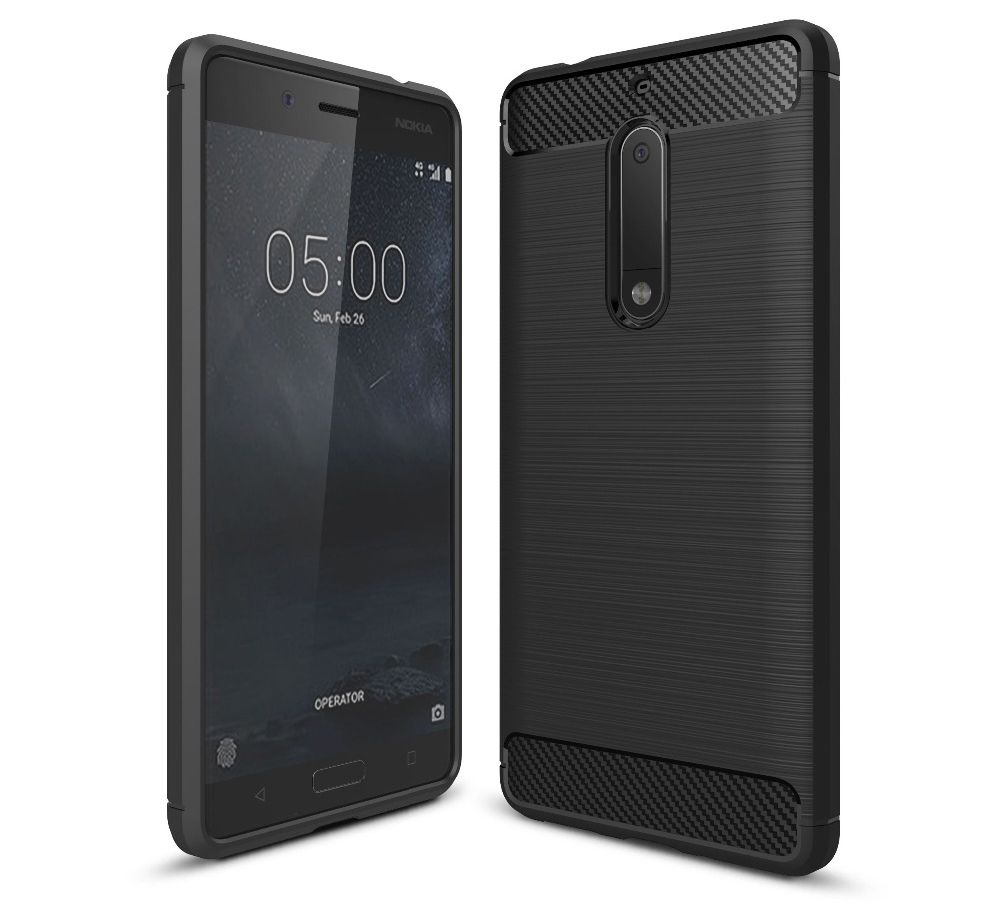 Husa TECH-PROTECT TPUCARBON Nokia 6 Black