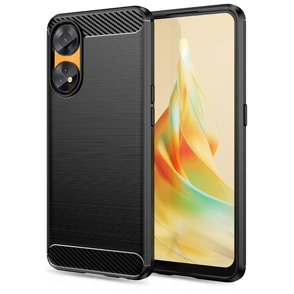 Carcasa TECH-PROTECT TPUCARBON compatibila cu Oppo Reno 8T Black