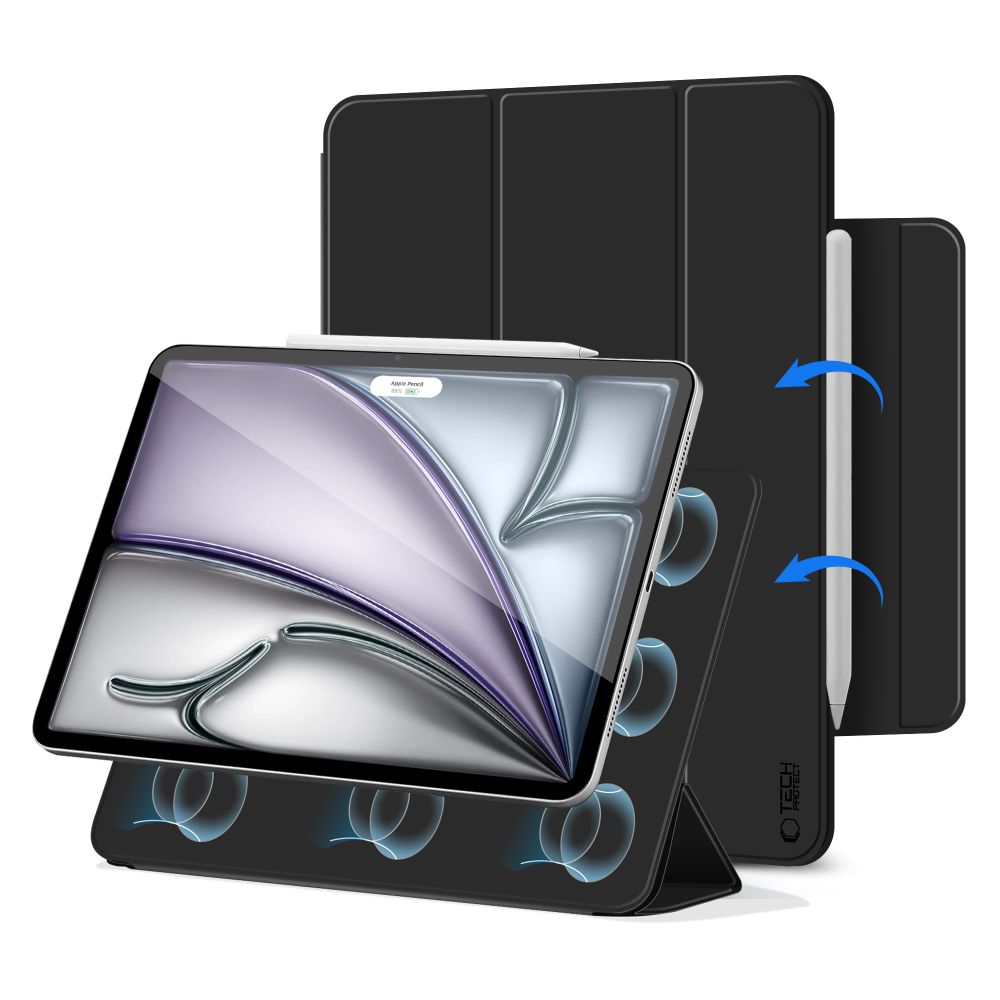 Husa Tech-Protect Smartcase Magnetic compatibila cu iPad Air 1/2 13” / 2024-2025 Black