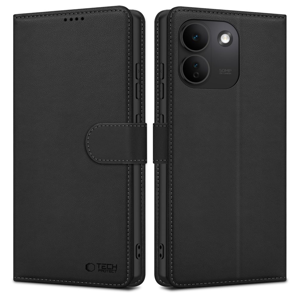 Husa flip cover Tech-Protect Wallet compatibila cu Xiaomi Redmi Note 17 Pro Max, Negru