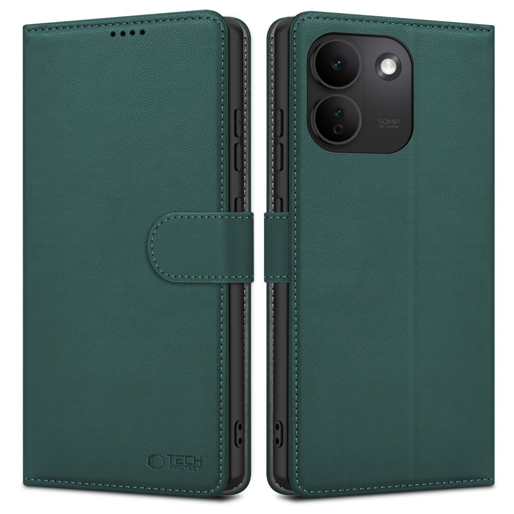 Husa flip cover Tech-Protect Wallet compatibila cu Xiaomi Redmi Note 17 Pro Max, Verde