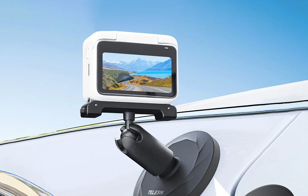 Baza de montare cu magnet Telesin MAG-005 pentru camera video sport Insta360 GO 3, Negru 1 Lerato.ro