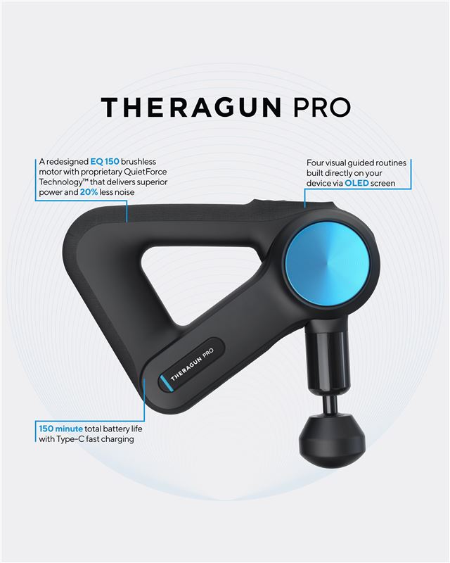 Aparat vibromasaj Therabody Theragun G5 Pro, Bluetooth, OLED, 4 moduri, USB-C, Negru 1 Lerato.ro