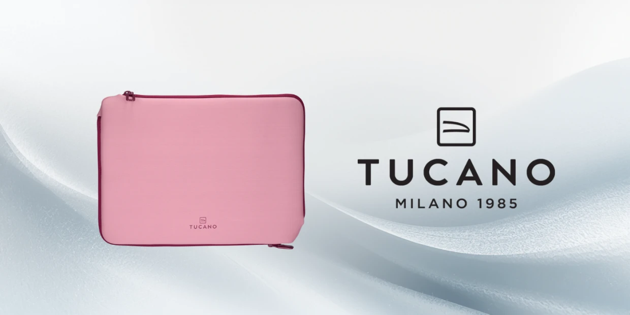 Husa laptop din neopren Tucano Doppio compatibila cu laptop 15.6 inch / MacBook Pro 16 inch, Roz 1 Lerato.ro