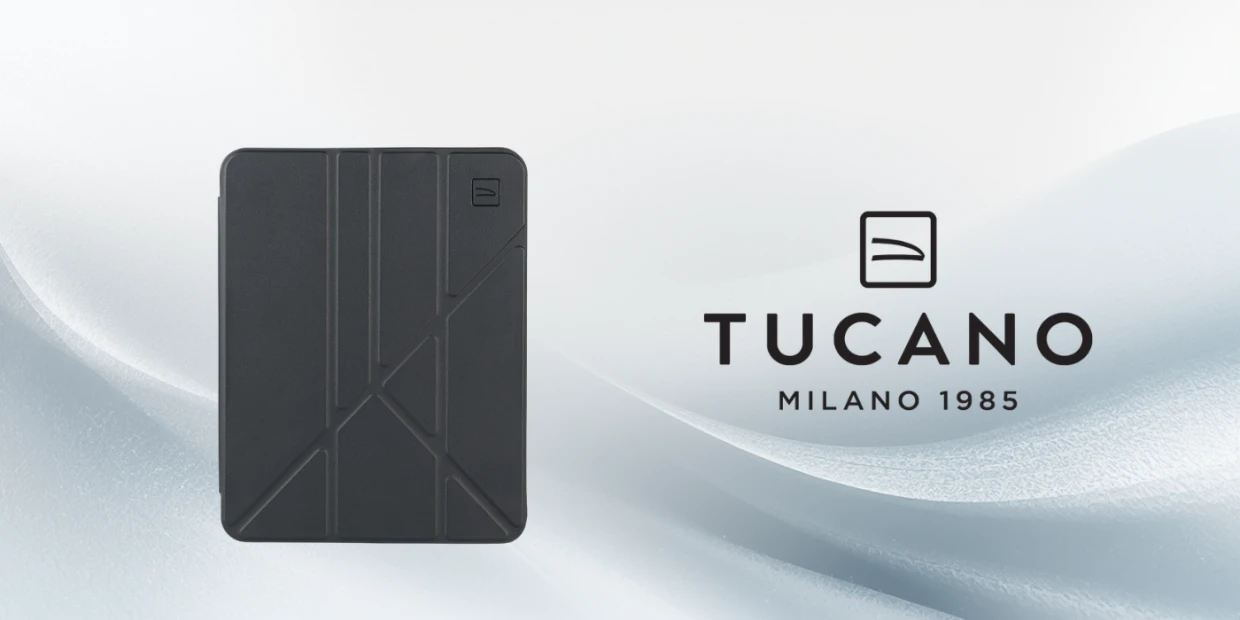 Husa Tucano Bamboo compatibila cu iPad 10.9 inch 2022 / iPad 11 inch 2025, Functie de suport, Negru 1 Lerato.ro