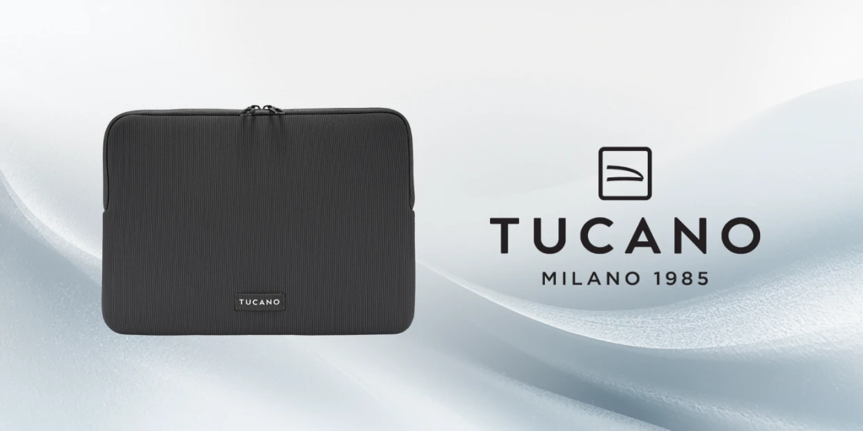 Husa laptop din neopren Tucano Colore compatibila cu laptop 14 inch, Negru 1 Lerato.ro