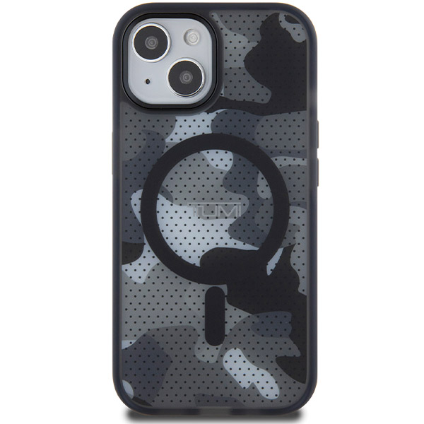 Carcasa Tumi Frosted Camo Print cu MagSafe compatibila cu iPhone 13 / 14 / 15, Negru 1 Lerato.ro