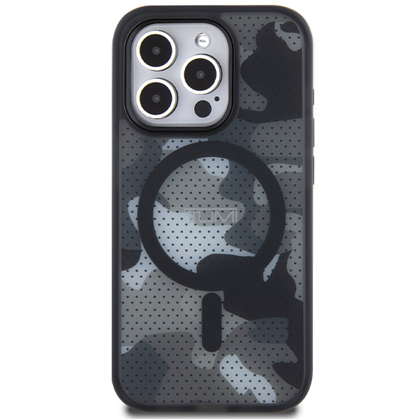 Carcasa Tumi Frosted Camo Print cu MagSafe compatibila cu iPhone 15 Pro Max, Negru 1 Lerato.ro