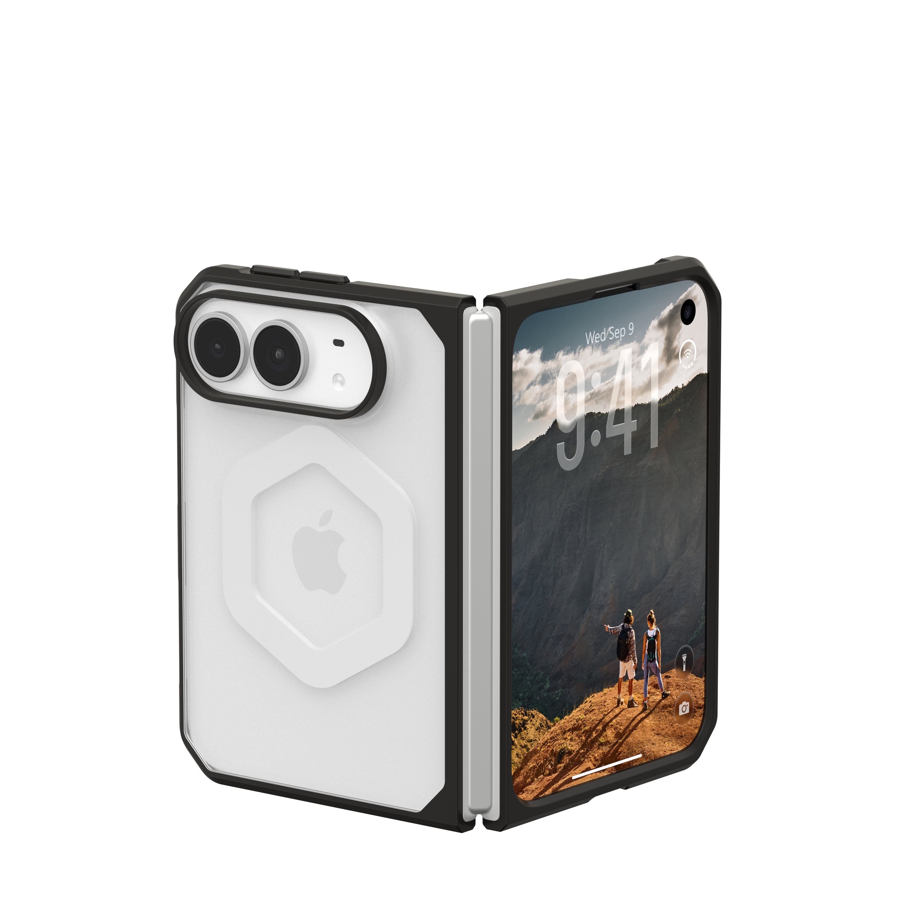 Husa UAG Mouve cu MagSafe compatibila cu iPhone Duo, Ice