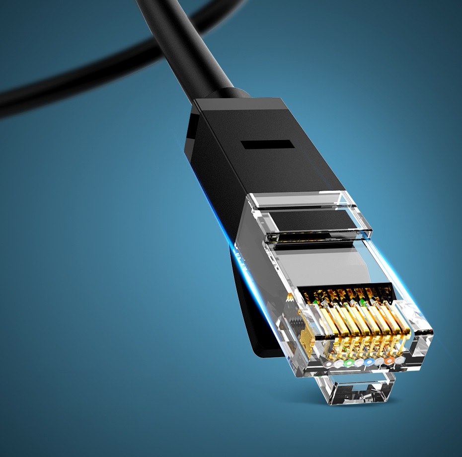 Cablu retea UGREEN NW102 Ethernet Cat. 6, mufat 2xRJ45, UTP, Flat, lungime 1m, Negru 1 Lerato.ro