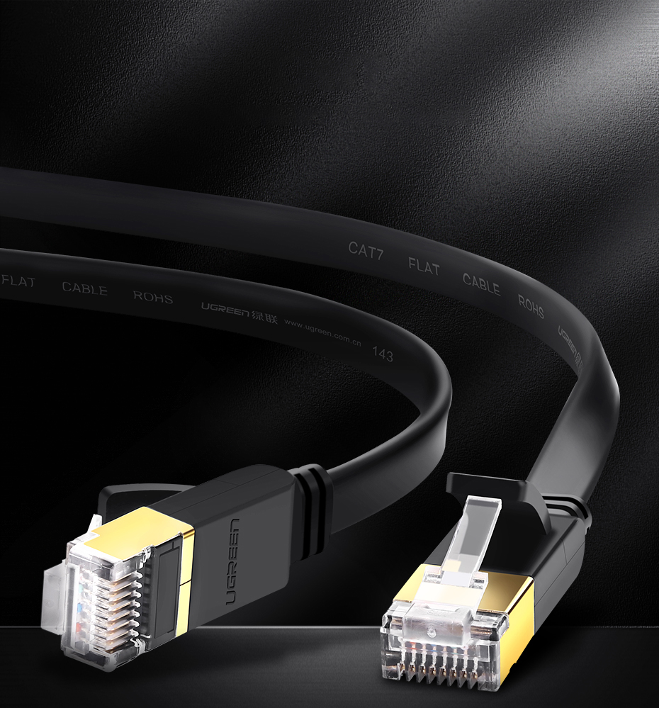 Cablu retea UGREEN NW107 Ethernet Cat. 7, mufat 2xRJ45, STP, lungime 1.5m, Negru 1 Lerato.ro