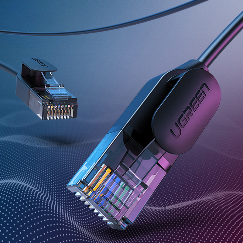 Cablu retea UGREEN NW122 Ethernet Cat. 6A, mufat 2xRJ45, UTP, lungime 1m, Negru 1 Lerato.ro