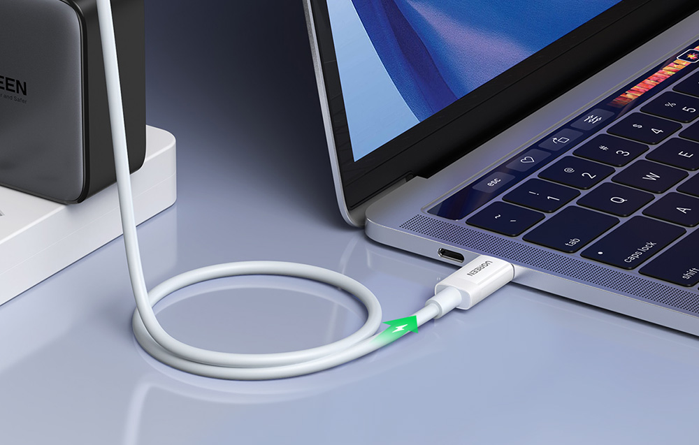 Cablu pentru incarcare si transfer de date UGREEN US506, 2x USB Type-C, 40Gbps, 80cm, Alb 1 Lerato.ro