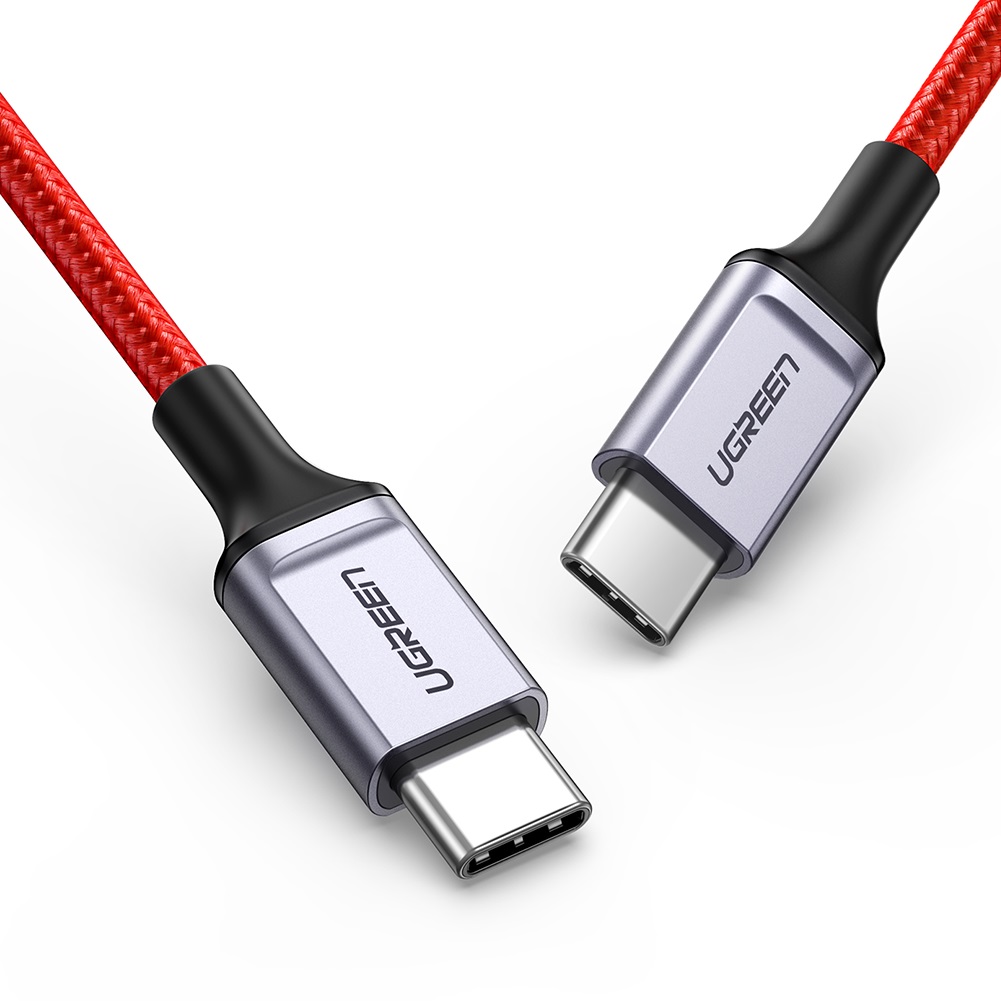 Cablu pentru incarcare si transfer de date UGREEN US294, 2x USB Type-C, 45W, 3A, 1m, Rosu 1 Lerato.ro