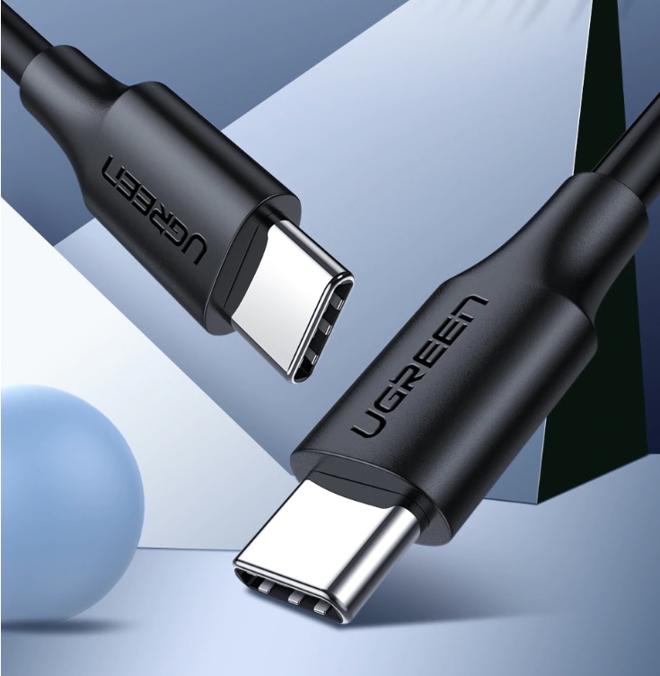 Cablu pentru incarcare si transfer de date UGREEN US286, 2x USB Type-C, Power Delivery 60W, 3A, 1m, Negru 1 Lerato.ro