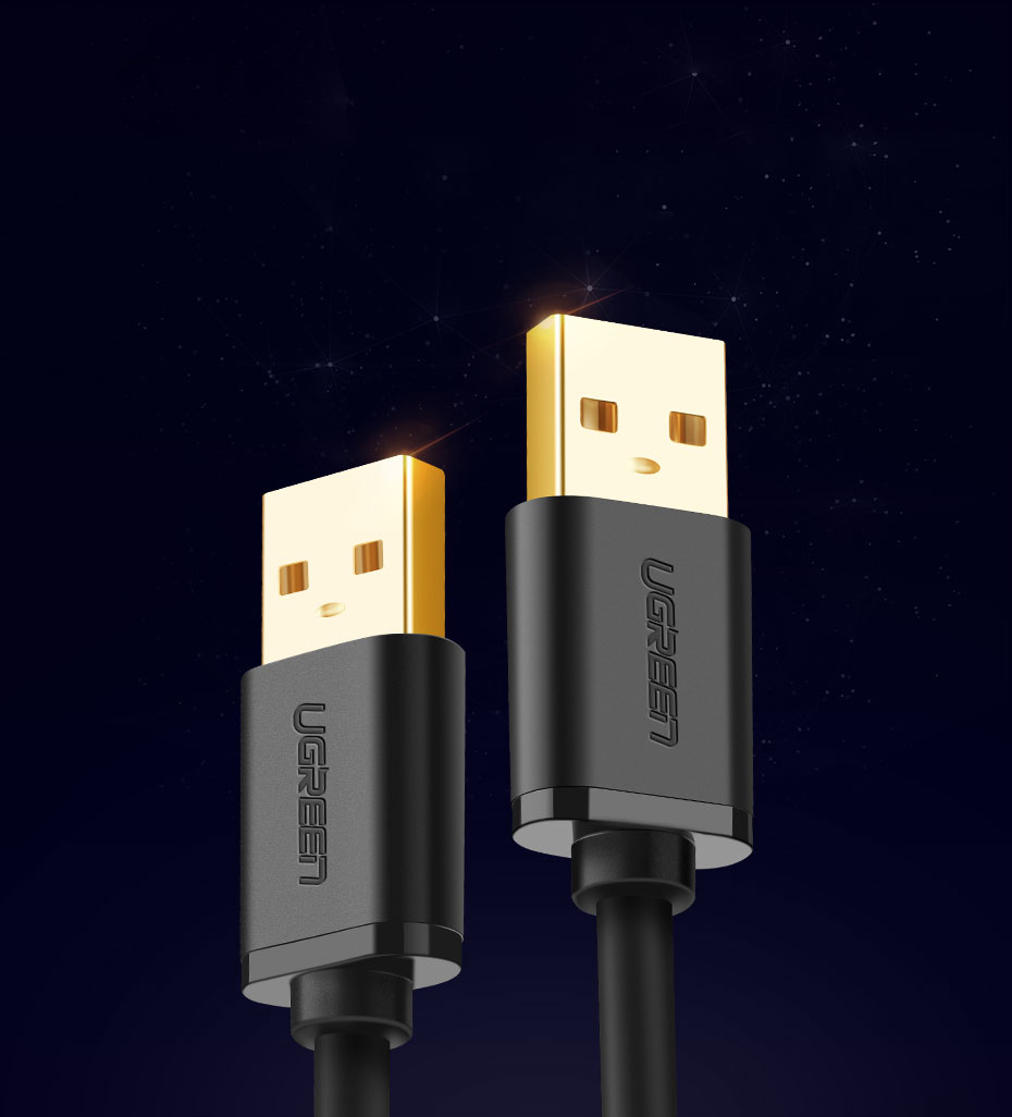 Cablu pentru transfer de date UGREEN US102, 2x USB 2.0, 3m, Negru 1 Lerato.ro