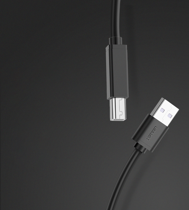 Cablu pentru transfer de date UGREEN US122, USB-A - USB-B, 15m, Negru 1 Lerato.ro