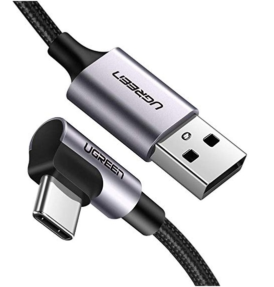 Cablu pentru incarcare si transfer de date UGREEN US284 Angular, USB/USB Type-C, Quick Charge 3.0, 3A, 5V, 1m, Negru 1 Lerato.ro