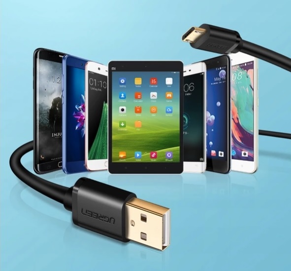 Cablu pentru incarcare si transfer de date UGREEN US287 Nickel, USB/USB Type-C, 2A, 1m, Negru 1 Lerato.ro