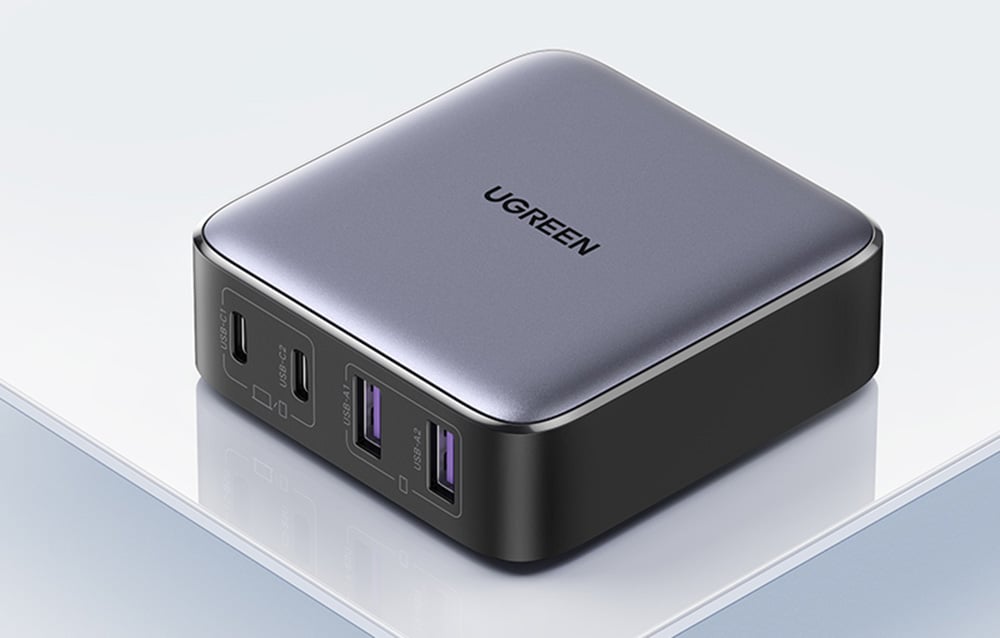 Statie de incarcare 4 in 1 UGREEN Nexode CD327, PD 65W, 3A, 2x USB-A, 2x USB-C, Grey 1 Lerato.ro