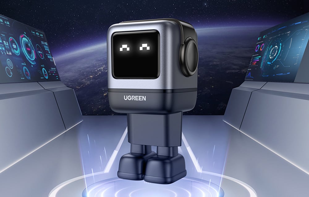 Incarcator retea Ugreen Nexode Robot GaN, 65W, 2x USB-C, 1x USB-A, Fast Charging, Gri 1 Lerato.ro