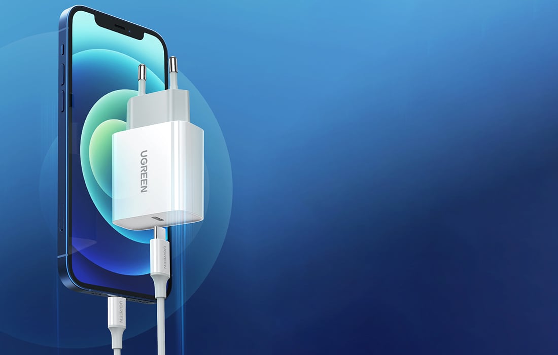 Incarcator retea UGREEN CD137, 20W, 3A, 1x USB-C, Fast Charging, Alb 1 Lerato.ro