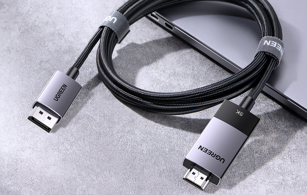 Cablu video UGREEN DP115, DisplayPort tata la HDMI tata, 8K / 60Hz, 1m, Negru 1 Lerato.ro