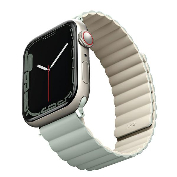 Curea UNIQ Revix compatibila cu Apple Watch 38/40/41mm, Verde / Bej 1 Lerato.ro
