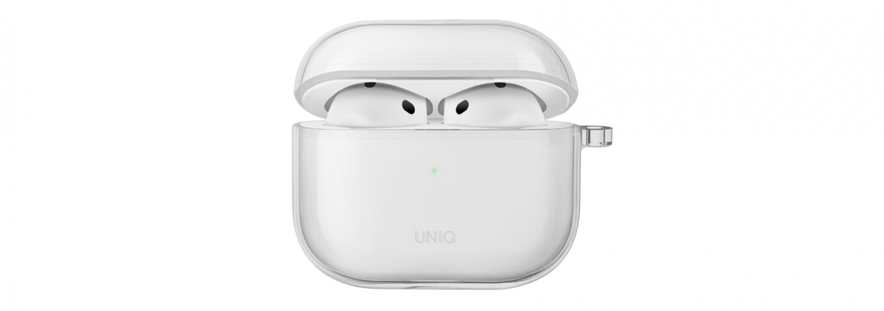 Carcasa Uniq Glase compatibila cu Apple AirPods 4, Transparent 1 Lerato.ro