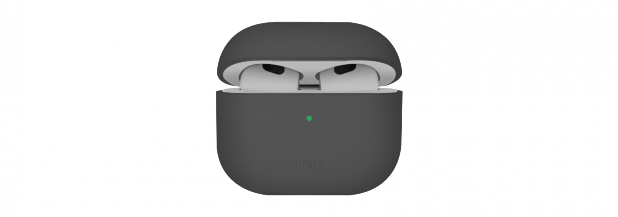 Carcasa Uniq Lino compatibila cu Apple AirPods 4, Gri 1 Lerato.ro