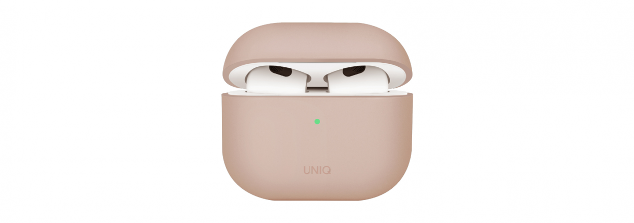 Carcasa Uniq Lino compatibila cu Apple AirPods 4, Roz 1 Lerato.ro