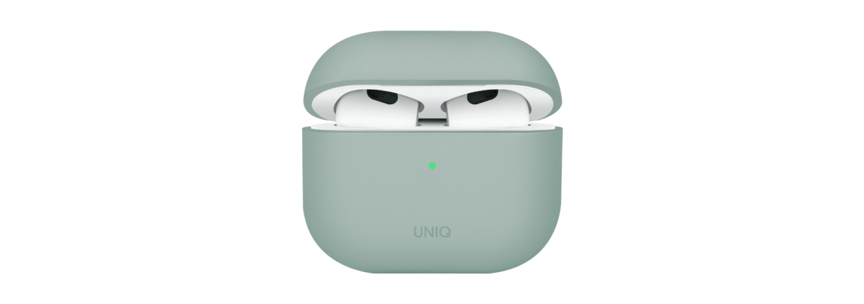 Carcasa Uniq Lino compatibila cu Apple AirPods 4, Verde 1 Lerato.ro