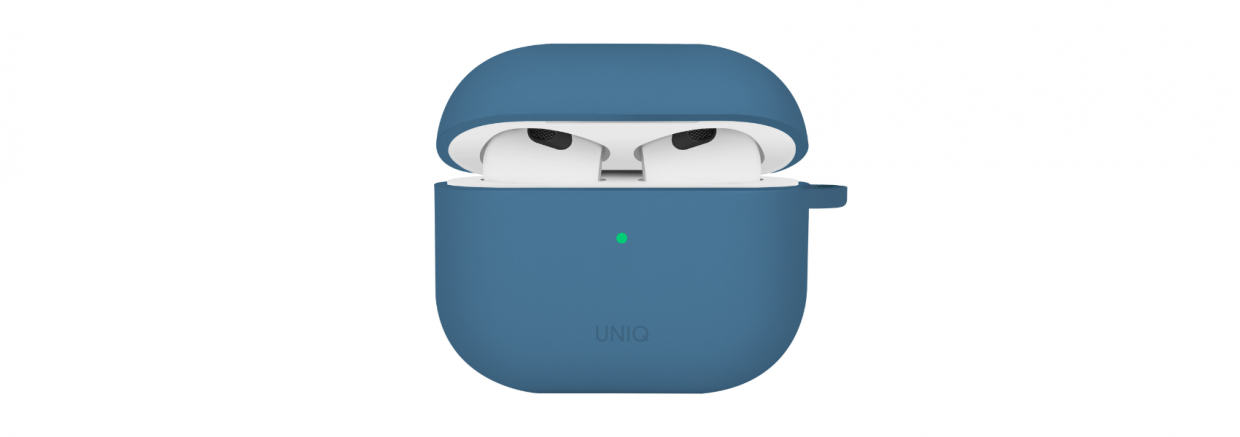 Carcasa Uniq Nexo compatibila cu Apple AirPods 4, Albastru 1 Lerato.ro