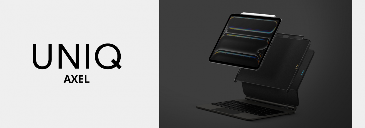 Husa UNIQ Axel compatibila cu iPad Air 11 inch M2 / iPad Air 10.9 inch 2022/2020 / iPad Pro 11 inch 2022/2021, Negru 1 Lerato.ro