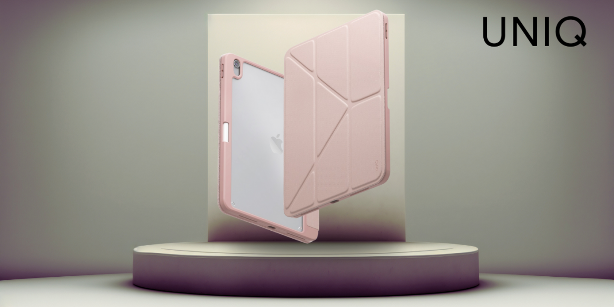 Husa UNIQ Moven compatibila cu iPad 10.9 inch 2022 / iPad 11 inch A16 2025, Roz 1 Lerato.ro