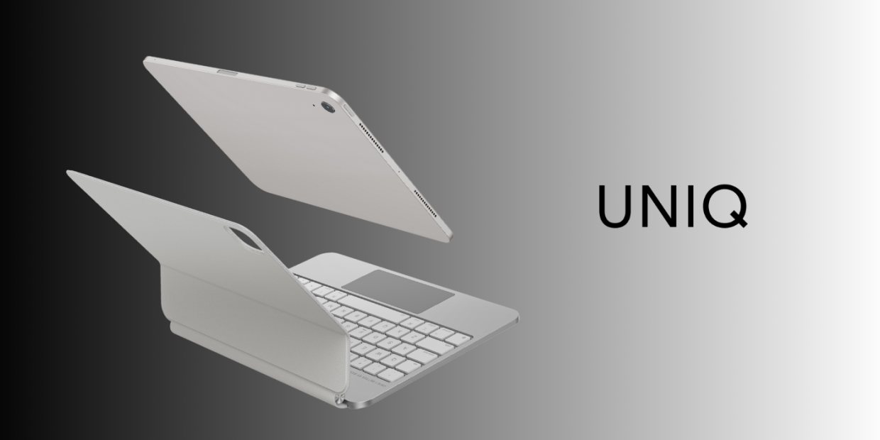 Husa cu tastatura UNIQ Venno Pro compatibila cu iPad Air 11 inch 2024 /2025 / iPad Air 10.9 inch 2022/2020, Alb 1 Lerato.ro