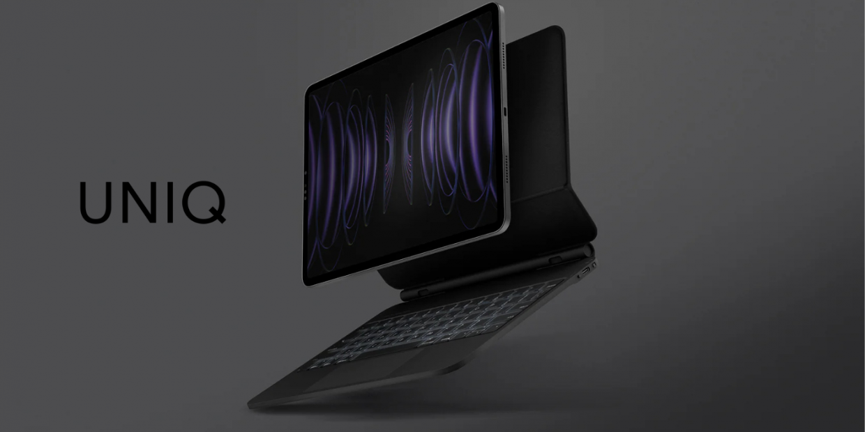 Husa cu tastatura UNIQ Venno Pro compatibila cu iPad Air 11 inch 2024 /2025 / iPad Air 10.9 inch 2022/2020, Negru 1 Lerato.ro