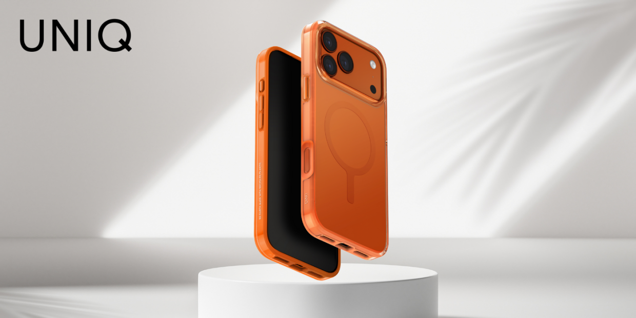 Carcasa UNIQ Clario cu MagClick compatibila cu iPhone 17 Pro Max, Portocaliu 1 Lerato.ro