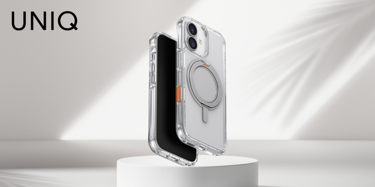 Carcasa UNIQ Swivix cu Stand Rotativ compatibila cu iPhone 17, Transparent 1 Lerato.ro