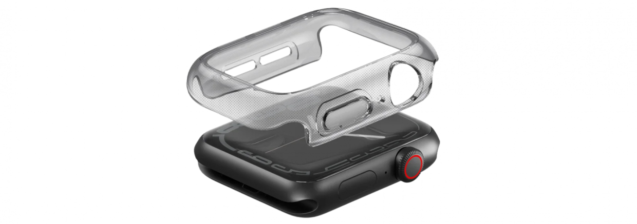 Carcasa UNIQ Garde compatibila cu Apple Watch 42mm, Transparent / Gri 1 Lerato.ro