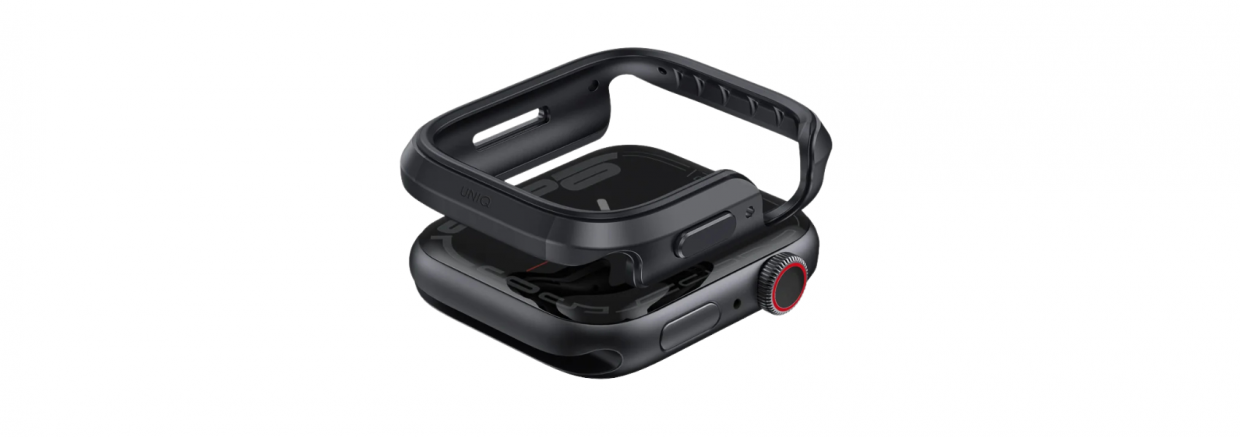 Carcasa UNIQ Valencia compatibila cu Apple Watch 46mm, Negru 1 Lerato.ro